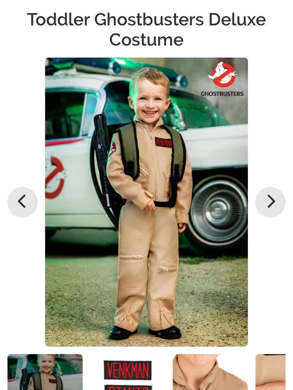 Ghost buster toddler costume